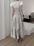 Tura Pintuck Long Skirt