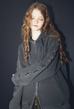 [2-WAY] Chima Sleeve Pigment Hood Zip-up
