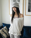 Stripe Punching Mesh See-Through Beanie
