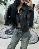 Tola Garment Leather Tracker Jacket