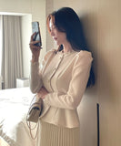 Chelly Pearl Lace Peplum Blouse