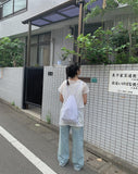 Fuwa Wash Denim Wide Pants