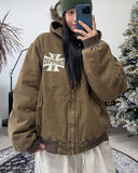 Kira Vintage Quilted Hooded Jumper