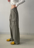 724 Peach Adjust Cargo Wide Pants
