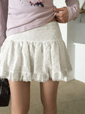 Laeo Balletcore Lace Frill Mini Skirt