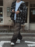 Vintage dekki washed cargo denim pants