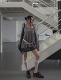Elbow Damage V-neck Loose Fit Knitwear