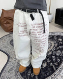Karud lettering cotton pants