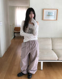 Pony Printing One Shoulder Long Sleeve