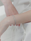 [Premium Plating] Essence AB(W) Round Bezel Tennis Bracelet 3.0mm