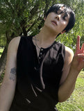 Urban henley neck sleeveless