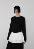 (Brushed) FRILL STRAP LONGSLEEVE