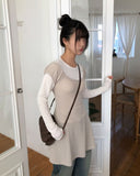 Meon Embossed Short Sleeve Flare One Piece