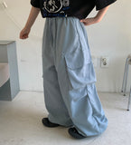 [unisex] Poro color banding string cargo pants