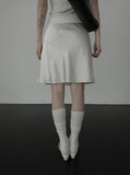 Riel Satin Midi Skirt