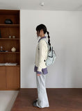 [BAONHAUS] Kathleen Banding Semi-Bootcut Pants