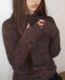 Coel Turtleneck Hand Warmer Hooded T-Shirt