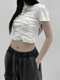 Lash Shirring Cropped Tee