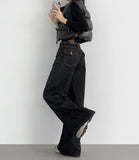 Back Pocket Point Maxi Wide Fit Raw Brushed Denim Pants