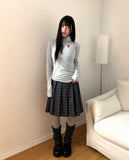 Teuan High-Neck Button Brushed Wool Long Sleeve T-Shirt