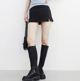 Komon slit short skirt pants