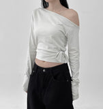 Erne One-Shoulder Knot T-Shirt
