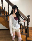 Karom Deep V-Neck Long Sleeve Knit