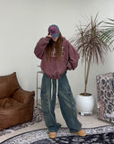 Eater Button Cargo Banding Denim Pants
