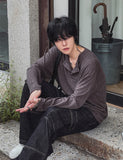 Talo Rib Henley Neck Knit