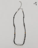 Tosan Beaded Metal Vintage Gemstone Necklace