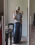 Woody Linen Balloon Denim Pants