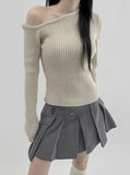 Showcole Cutout One-Shoulder Knitwear