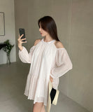 Keron Chiffon Off Shoulder Mini One Piece