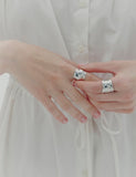 [Premium Plating] H Edition AB(W) Curve Wave Ring