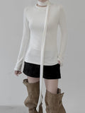 Scarf Round Slim Long Sleeve Tee