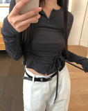 Waing Bustier Long Sleeve Cardigan Set