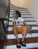 Love You Printed Crop Short Sleeve