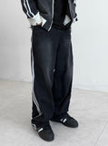 Liu Washed Maxi Black Jeans
