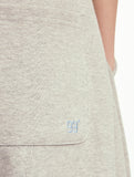 Wide Balloon Pintuck Sweat Bermuda Pants