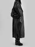 Pien leather long coat