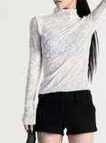 Heb lace turtleneck sleeves