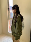 [unisex] Youinb Two-Way Shirring Hood Flight Jumper