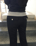 [A/M] Living Back Pocket Slim Bootcut Training Pants