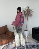 Elden diagonal zipper cargo pants