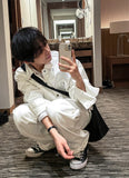 Non-Fade White Denim Pants