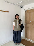 Kekun Frill Denim Wide Pants