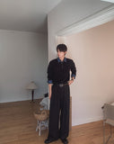 Osel Two-Tuck Wide Slacks