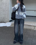 Luke Slit Stitch Black Denim Pants