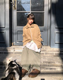 [Quilted lining] Corn Collar Two-Way Blouson Jacket