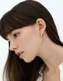 Champagne Moon Silver Gout Glint Earrings S
